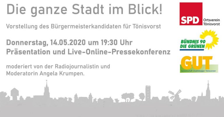 Die ganze Stadt im Blick!  – Vorstellung des Bürgermeisterkandidaten für Tönisvorst