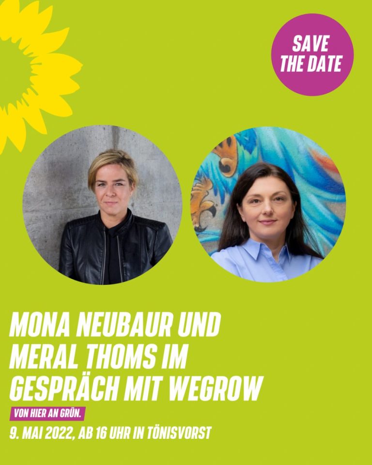 Mona Neubaur am 9.5., 16 Uhr in Tönisvorst – Jetzt anmelden!